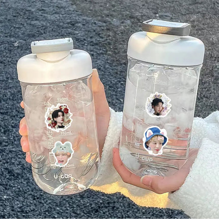 100pcs Kpop Korean Idol Cute Big Head Stickers Waterproof DIY Account Stickers Cute Cartoon Idol Sticker Fans Collection Gift