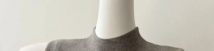 Korean Sle Knitted Vest Women's Base Layer Tank Top Svel f High Collar Spring Autumn Winter Inner And Outer Wear