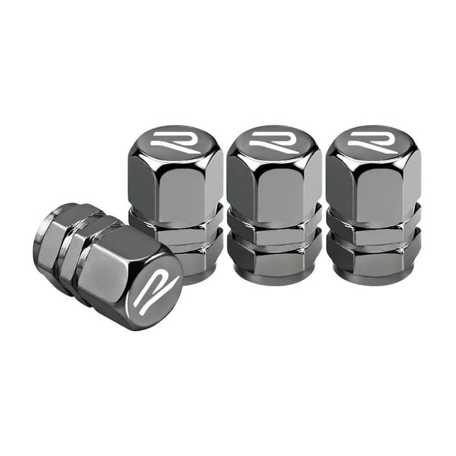 4PCS Car Metal Wheel Tires Valve Caps Badge For Volkswagen VW Golf 8 MK8 Jetta Polo R Rline Golf Tiguan GTI Accessories
