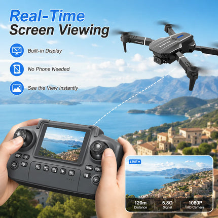HD Aerial Drone 90° Adjustable Lens Dual Camera Switch Beauty Shooting Gesture Photo Video MV Production Gravity Sensing App Phone Control RC Drone