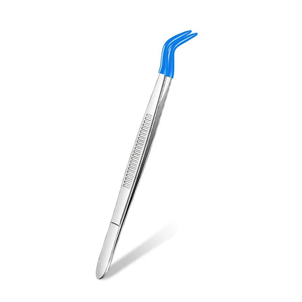 1/3/4 Pieces Tweezers with Rubber Tips Tweezers PVC Coated Tweezers Set, Rubber Straight Tip Tweezers Rubber Flat Tip Tweezer