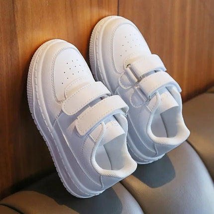 Autumn Kids White Sneakers Leisure Soft Bottom Fashion Boys Girls Sport Shoes All-match Children Trainers Non-slip Running Shoes