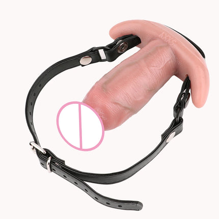 SXXY Vibrating Mouth Gag 10 Modes Bullet Vibrator Sex Toys With Adjustable Leather For Men Women Couple Game 18+