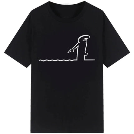 La Linea The Line Osvaldo Cavandoli TV T Shirt men Happy Fashion Women's tshirts Streetwear Tee Round Neck Casual Tops Camisetas