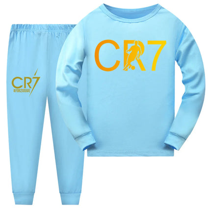 CR7 Series Kids Clothes Baby Girls Pajama Sets Boys Long Sleeve Pyjamas Children's Set Girls Cartoon Sleepwear