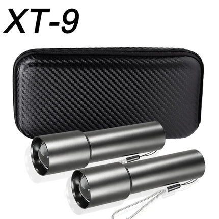 Mini Flashlight USB Rechargeable Aluminum Alloy Flashlight Super Bright LED Bead Adjustable Focus Long-range Portable Flashlight