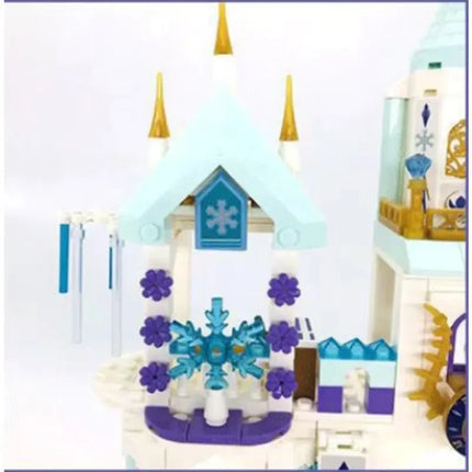 Disney Frozen Princess Snow Castle Building Blocks Toys Sets Movies Educational Assembled Toys DIY Gifts For Girls