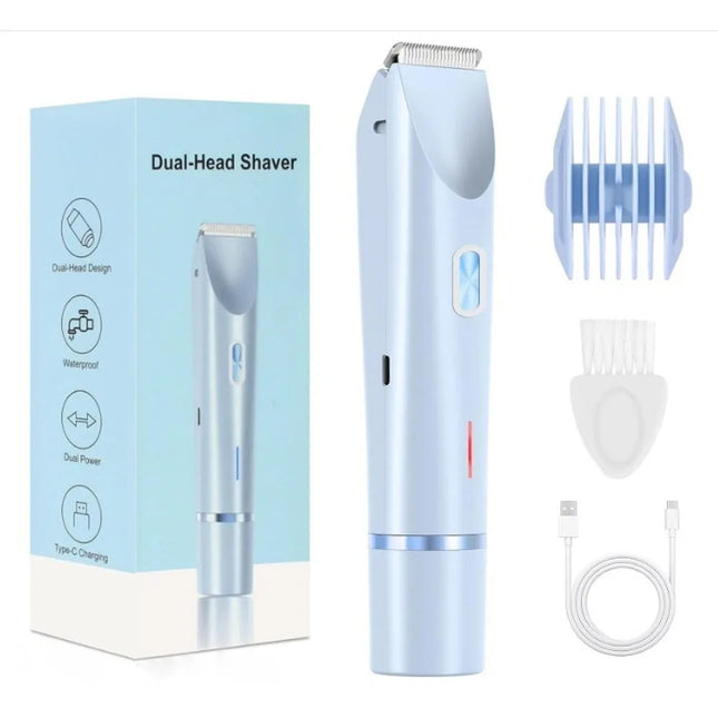 Electric Shaver for Women Electric Razor for Women's Bikini, Legs, Underarm, and Pubic Hair, Rechargeable Trimmer with Detachable Head