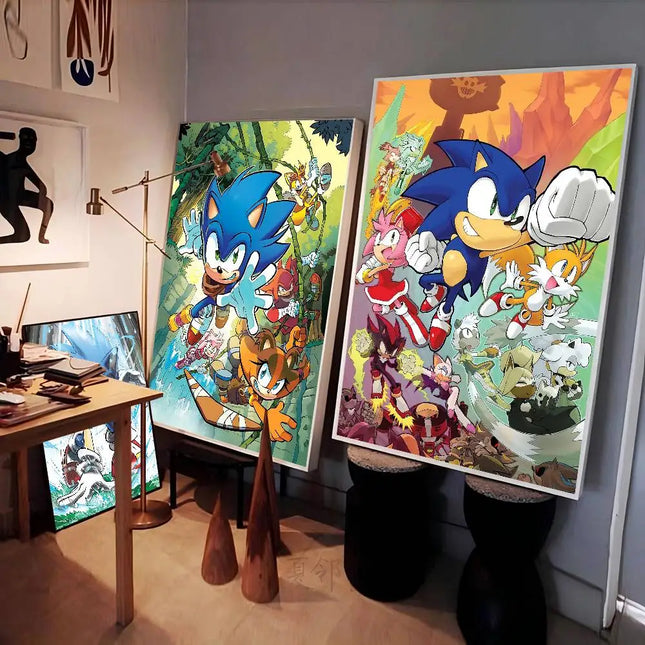 Classic Sonic Vintage Prints Posters Wall Art / Affiche Impression Sonic Vintage