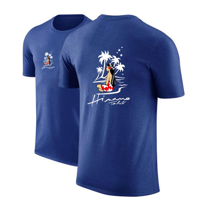 Hinano Tahiti Beer 2024 New Men's Quick Dry Ordinary Thin Short Sleeve Sport T Shirt Fitness Breathable Versatile Sportswears
