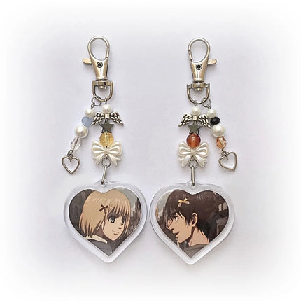 Attacking giants  armin & eren keychains