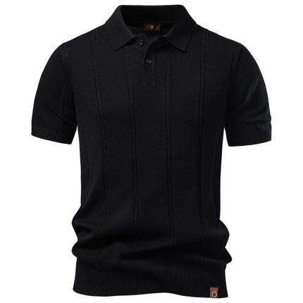 AIOPESON Men's Stripe Golf Polo Shirt Old Money Cool Silk Fabric Short Sleeve Icy Touch Breathable Casual Summer Top