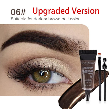 Professional Eyebrow Enhancers Cream Women Natural Liquid Dyeing Eyebrow Set Brow Tattoo Pigments Lasting Waterproof Eyebrow Gel
