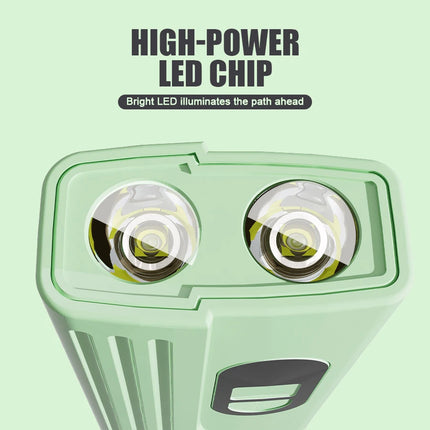 Super Bright LED Flashlight USB Rechargeable Torch with RGB Side Light Outdoor Emergency Lamp with Pen Clip for Fishing Hiking