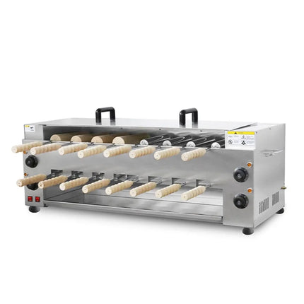 Chimney Cake Oven 6KW Crepe Grill Machine 220V/110V Stainless Steel Bread Roll Ice Cream Cone Cotolacachi Waffle Maker
