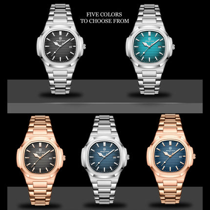 2025 New For Men Fashion Brand Male Watch Waterproof Luminous Stainless Steel Watches  Date Week Casual Quartz Men's Clock Reloj