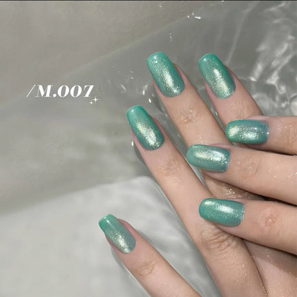 10ML 1-10PCS Hot Selling Blue Nails Glass Bead Whitening Deep Blue Magnet Cat Eye Nail Polish Gel French Tip Nails Nail Supplies