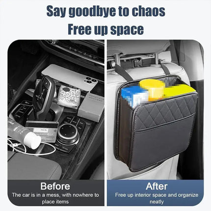 Car Seat Storage Bag Leather Garbage Bag for Volkswagen VW Polo Tiguan Golf 5 7 Jetta Beetle Scirocco Passat B5 B8 MK4