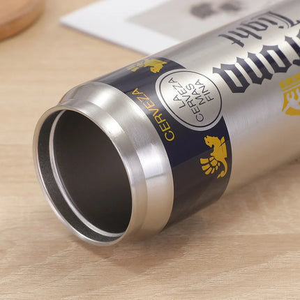500ML Termos Beer Cup 304 Stainless Steel Car Thermos Cola Can Laser Printing Botella De Acero Inoxidable Ninos Garrafa Termica
