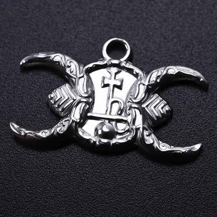 5pcs/Lot High Quality Stainless Steel Cross Pendants For Jewelry Making Supplies Metal Rose Lava Ankh Cross Charms DIY Materials