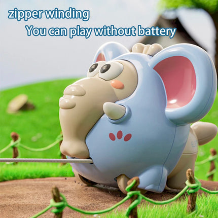 Children's Pull-String Banana Elephant Winding Toy, Wind-Up Scooter, Creative Cartoon Cute Animal Pull-String Baby Crawling Toy