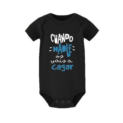 When I Talk You Mess Up The Gift Print Baby Rompers Infant Bosysuit Baby Cute Cloths Newbron Short Sleeve Bodysuits Toddler Gift