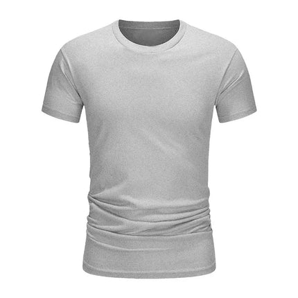2026 Summer Men's T-shirt Fashion Slim Black Short Sleeved Comfortable Casual Round Neck T-shirts Top Men's Clothing