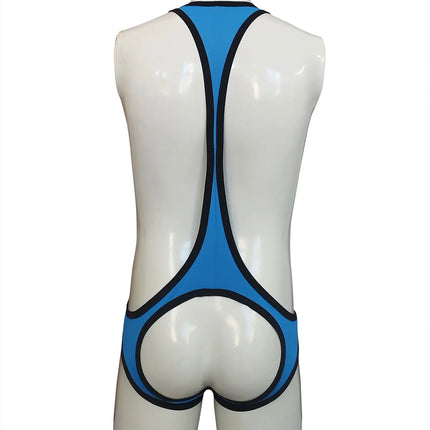 Men's Thong Leotard Bodysuit Stretch Wrestling Singlet Jumpsuit One-Piece G-String Underwear Hollow Lingerie Suspender Jumpsuits
