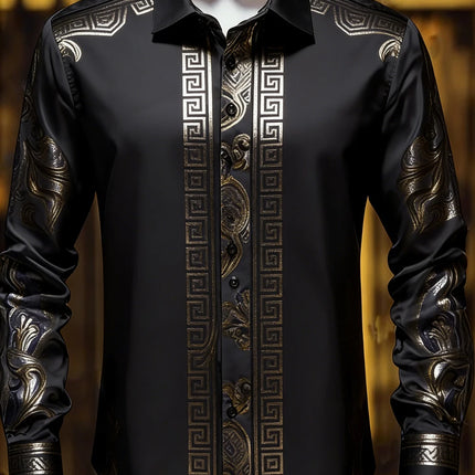 2026 New Men's Shirt, Street Style, 3D Printed High-Definition Pattern Print, Stylish Lapel Design, Versatile Trendy Men's Top