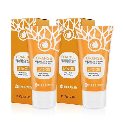 Orange Enzyme Exfoliating Gel Gentle Clean Pore Exfoliator Mild Remove Dead Skin Smooth Texture Hydrate Brighten Vitamin C Cream