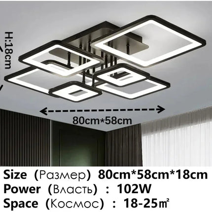 Modern Living Room Acrylic Led Ceiling Lamp Bulb 220v Black Bedroom Study Ceiling Light Home Dining Room Lighting Lustre Fixture