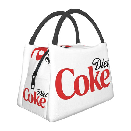 Coke Funny Lover Diet Insulated Lunch Bag for School Bento Storage Food Boxes Portable Container Cooler Thermal Lunch Box Tote