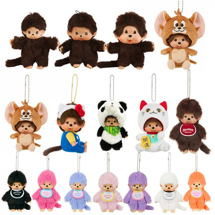 Monchhichi Plush Keychain Bag Hanging Accessories Kawaii Keychains Monkiki Doll Hanging Pendants Collection Birthday Gift モンチッチ