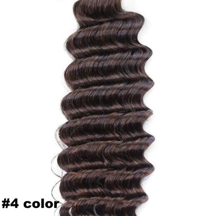 Bulk Human Hair for Braiding #4 #30 Color Blonde Human Hair Bulk No Weft Braids Hair Extensions for Women 1/3/4pcs /lot