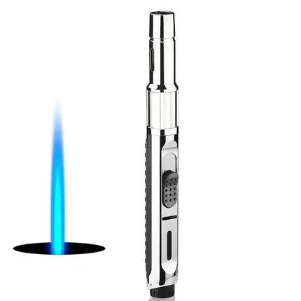 1800° High Temperature Spray Gun  Butane Gas Lighter Metal Outdoor Wind-proof Blue Powerful Flame Torch Jet Lighter Welding Tool