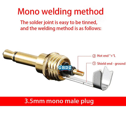Gold-plated Jack 3.5mm  Single Channel3 Pole Female Plug 1/8″ Headphone Notebook Microphone Audio Interface Extension Cable Plug
