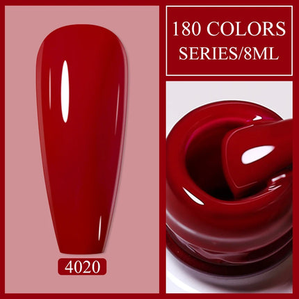 Parkson 8ml HEMA TPO FREE Color Gel Nail Polish Nude Pink Red Green Collection Nail Gel Polish Glitter Soak Off UV LED Gel
