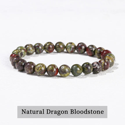 JD 6 8 10mm Natural Stone Beaded Bracelet Obsidian Fluorite Quartz Jasper Healing Beads Bangles Women Men Stretch Yoga Jewelry