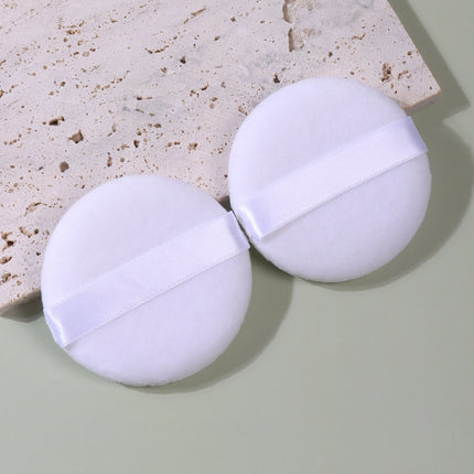 2-5-10-20Pcs Portable and Practical High-Grade White Round Powder Puff for Base and Fixing Makeup
