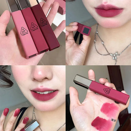Cappuvini Matte Velvet Lip Glaze Moisturizing Smooth Long-Lasting Lipstick Makeup Lip Gloss