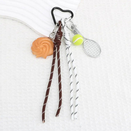 HOT Original Designed Nylon Woven Rope Keychain With Baseball Decor Sporty Style Bag Pendant DIY Trendy Fashion Pendant Gifts