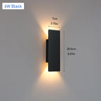 Warm White Light / 6W Black / Waterproof