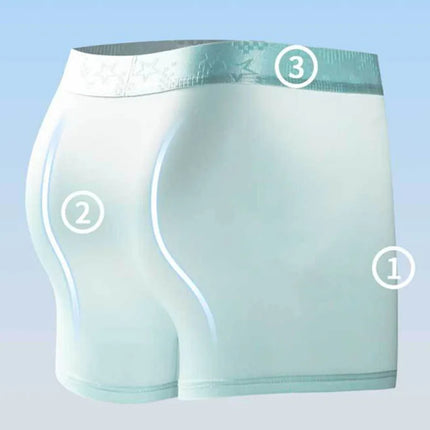 Mens Underpants Boxer Shorts Homme Thin Ice Silk Panties Man Breathable Bullet Separation Pouch Underwear Cueca Calzoncillo