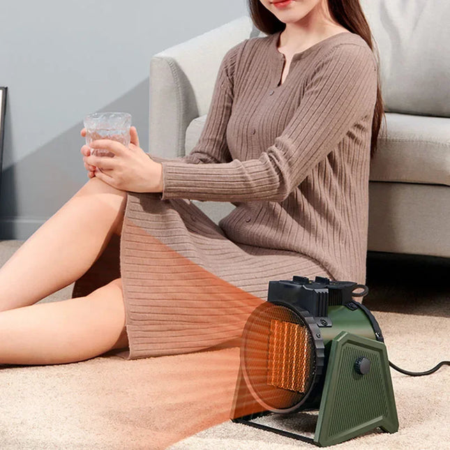 Household 220v Air Heater Household Heater Desktop Small Steel Gun Hot Air Blower Bathroom Fast Thermoelectric Heating Industria