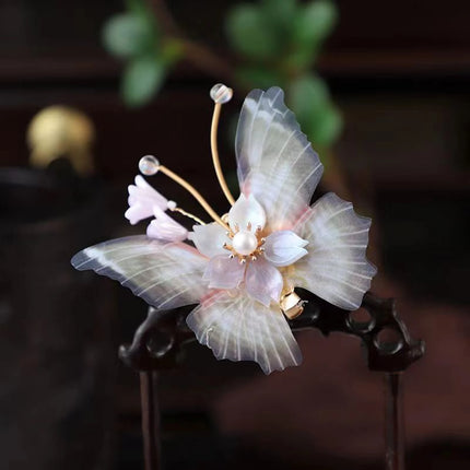 Chinese Style Flower Butterfly Hairclip Hairpin Vintage Hanfu Hair Accessories Retro Dress Headdress Hairpin Hair Jewelry