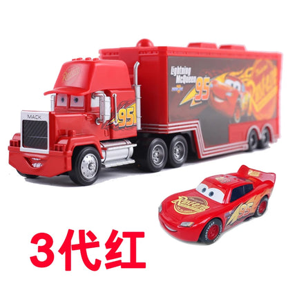 Disney Cars Diecast Lightning McQueen No: 79 No: 86 Alloy Car Container Truck Set Model Car Die Casting Kids Birthday Gifts Toys