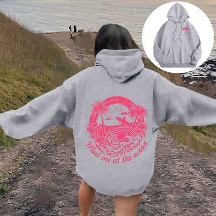 2026 Women's Letter Graphics Printed Hoodie Autumn Winter Hoodies Long Sleeved Fashion Casual HipHop Sweatshirt Harajuku Unisex