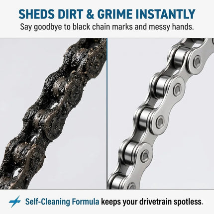 120ml Bike Chain Lube, Wax-Based Bicycle Lubricant for MTB & Road Bike, Anti-Rust, Reduces Wear, Quiet Smooth Ride & Repels Dirt