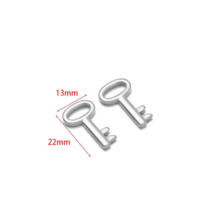 5pcs Gold Plated Stainless Steel Heart Lock Pendants Key Series Love Charms DIY Jewelry Making Necklace Bracelet Fittings Bulk
