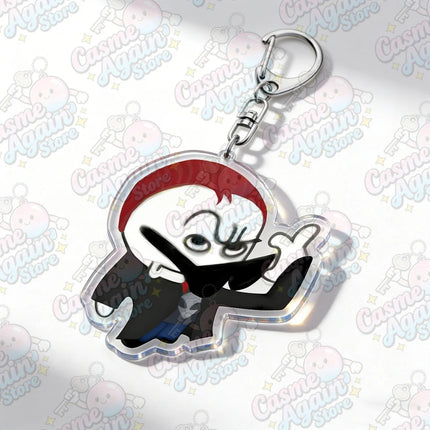 Cartoon Chibi Postal Dude Keychain Accessories Bag Anime Postal Peeker Keyrings Jewelry Manga Game Fans Gifts